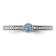 14K White Gold Stackable Expressions Aquamarine and Diamond Ring 0.075ctw