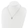 Rhodium Over Sterling Silver Polished Cubic Zirconia Cross with 2 Inch
Extension Necklace