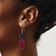 Sterling Silver Polished Black Agate and Red Jadeite Dangle Earrings