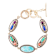 Barse Jewelry Multi-Gemstone Gold Tone Concho  Link Bracelet