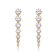 Linear CZ Fringe Drop Earrings In 14K Gold Over Sterling Silver