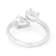 Pear Shape and Oval White Lab-Grown Diamond F-G SI 10K White Gold Ring 1.50ctw