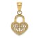 14K Yellow Gold Polished Filigree Heart Lock Charm