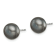 Rhodium Over Sterling Silver 8-9mm Freshwater Cultured Pearl Button Stud
Earring Set