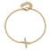 14k Yellow Gold Diamond Sideways Letter X Bracelet