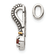 Rhodium Over Sterling Silver Antiqued with 14k Accent Polished Garnet
Chain Slide Pendant