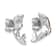 Rhodium Over Sterling Silver Pale Blue Crystal Dolphin Post Earrings