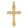 14k Yellow Gold Polished Textured Diamond Pattern Cross Pendant