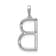 Rhodium Over 14K White Gold Diamond Letter B Initial Pendant