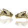 3 Pack Gold Tone White, Yellow and Pink Enamel Butterfly Earrings