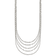 Sterling Silver 5 Strand Fancy Flat Link Necklace