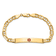 14k Yellow Gold Medical Red Enamel Mariner ID Bracelet