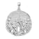 Rhodium Over Sterling Silver Polished Sand Dollar Pendant