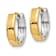 14k Two-tone 3/8" Hinged Hoop Earrings