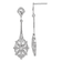 Rhodium Over 14k White Gold Diamond-Cut Filigree Dangle Earrings