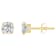 5mm Round White Topaz 10k Yellow Gold Stud Earrings