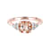 14K Rose Gold Morganite and Diamond Ring 1.29 ctw