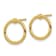 14k Yellow Gold Polished and Diamond-Cut Circle Stud Earrings