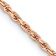 14k Rose Gold 1.8mm Solid Diamond-Cut Rope 24 Inch Chain