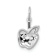 Rhodium Over 14k White Gold Diamond Apple Charm