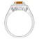 7mm Round Citrine And White Topaz Accents Rhodium Over Sterling Silver
Double Halo Ring