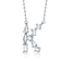 Initial K Mixed Cut CZ Pendant Necklace In Sterling Silver 18 Inch
