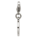 Stainless Steel Polished with Red Enamel Medical ID Charm