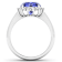 3.15ctw Violet Tanzanite and Diamond 14K White Gold Halo Ring
