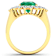 3.74ctw Green Emerald and Diamond 14K Yellow Gold Halo Ring