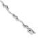 Rhodium Over 10k White Gold Diamond Link Bracelet