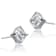 Square CZ Stud Earrings In Sterling Silver