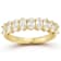 Sterling Statements 14K Yellow Gold Over Sterling Silver Oval CZ Half
Eternity Band Ring