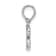 Sterling Silver Polished Block Initial -B- Pendant