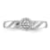 Rhodium Over 14K White Gold Diamond Trio Cluster Engagement Ring 0.15ctw