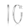 Clear Cubic Zirconia, Rhodium Over Sterling Silver with 3-Stone C-Hoop
Earrings 0.28ctw