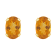 6x4mm Oval Citrine 10k Yellow Gold Stud Earrings