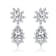 Marquise And Pear Shape CZ Drop Earrings In Sterling Silver