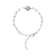 Gray Cultured Pearl Paperclip Chain Bracelet in Sterling Silver