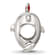 Sterling Silver Enamel Dolphin Blowing Heart Bead