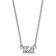 Rhodium Over Sterling Silver LogoArt Kappa Delta Extra Small Pendant Necklace