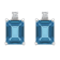 6x4mm Emerald Cut London Blue Topaz with Diamond Accents 14k White Gold
Stud Earrings