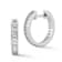 Sterling Statements Rhodium Over Sterling Silver Baguette CZ Hoops