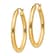 14k Yellow Gold Polished 1 1/2" Oval Tube Hoop Earrings