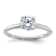 Rhodium Over 14K White Gold 1 ct. D E F Pure Light Round Moissanite
Solitaire Ring