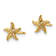 14K Yellow Gold Starfish Post Earrings