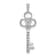 Rhodium Over 14K White Gold Diamond Club Key Pendant