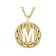 Cardano Initial M Pendant Necklace In 18K Gold Over Bronze