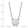 Rhodium Over Sterling Silver NHL LogoArt New York Islanders Small Necklace