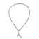 Bezel-Set CZ Tennis Necklace In White Rhodium Over Brass
