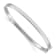 Rhodium Over 14K White Gold 4mm Hinged Bangle